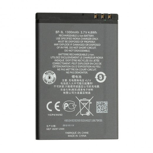 Batterie de remplacement pour Nokia Lumia 610 505 510 710 Asha 303 603, BP-3L Batterie de remplacement pour Nokia Lumia 610 505 510 710 Asha 303 603, BP-3L
